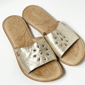 Born Girls Koalina Light Brown Metallic Sandals